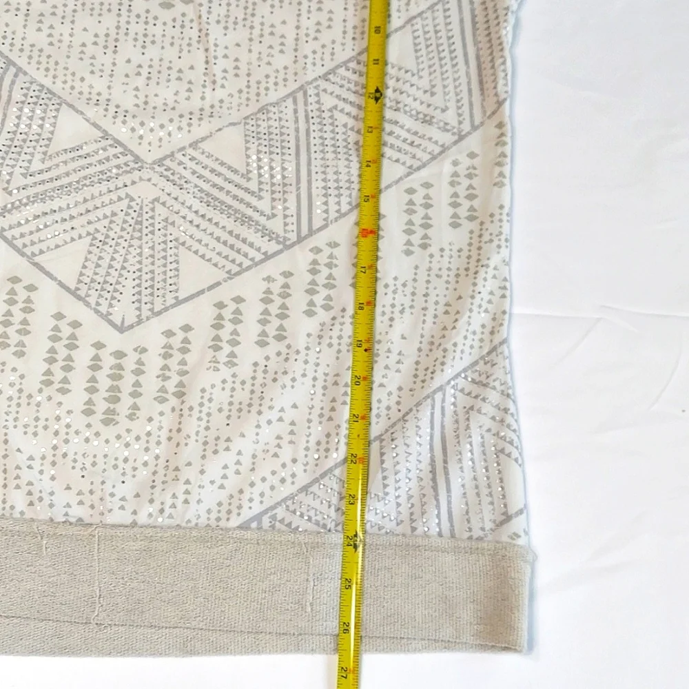 NWT Women's Jolt For Vanity Gray Aztec Patterned Sheer Knit Top - Picture 12 of 12